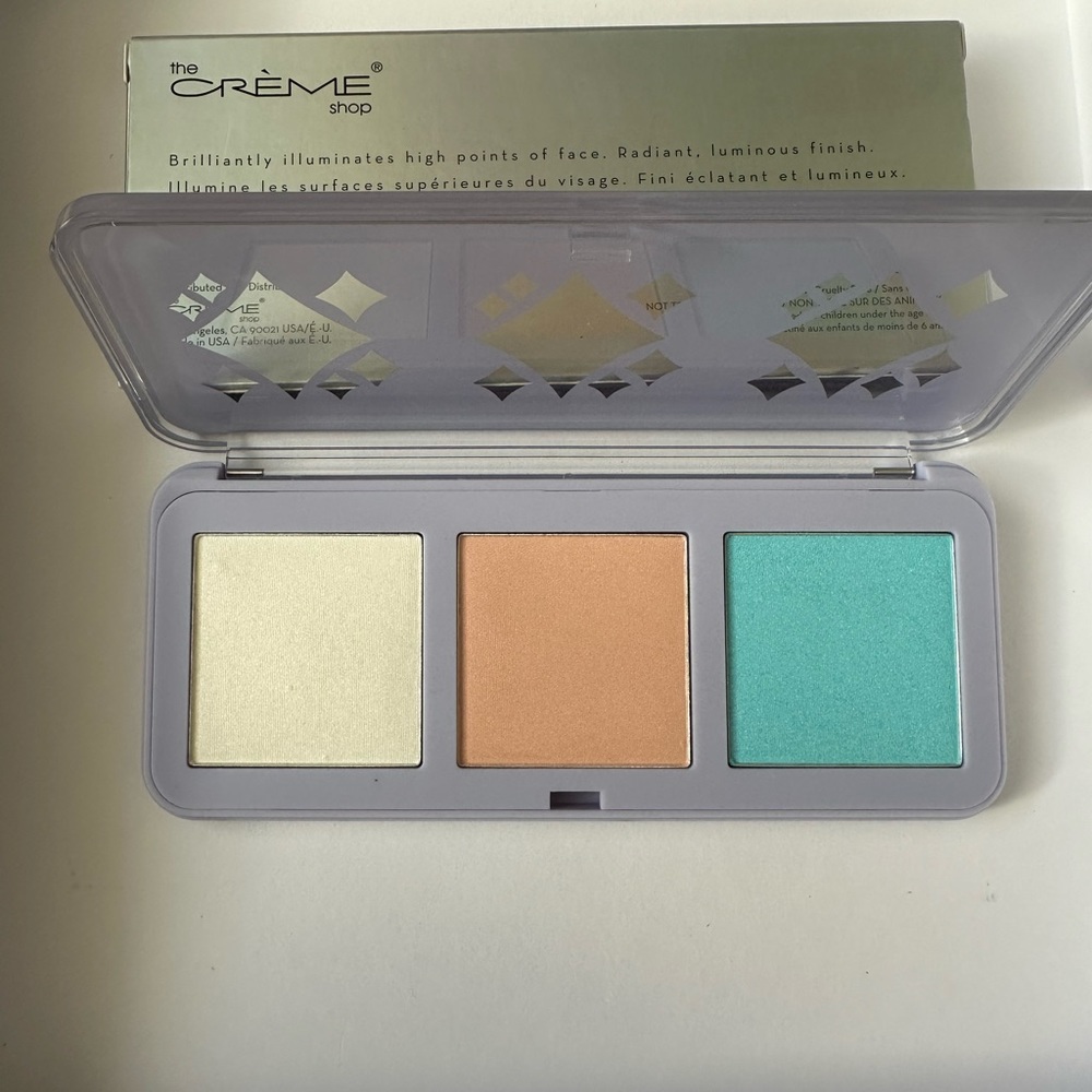 The Creme Shop HALO LOVELY Powder Highlighter Palette OMEGA  NIB 0.35 oz